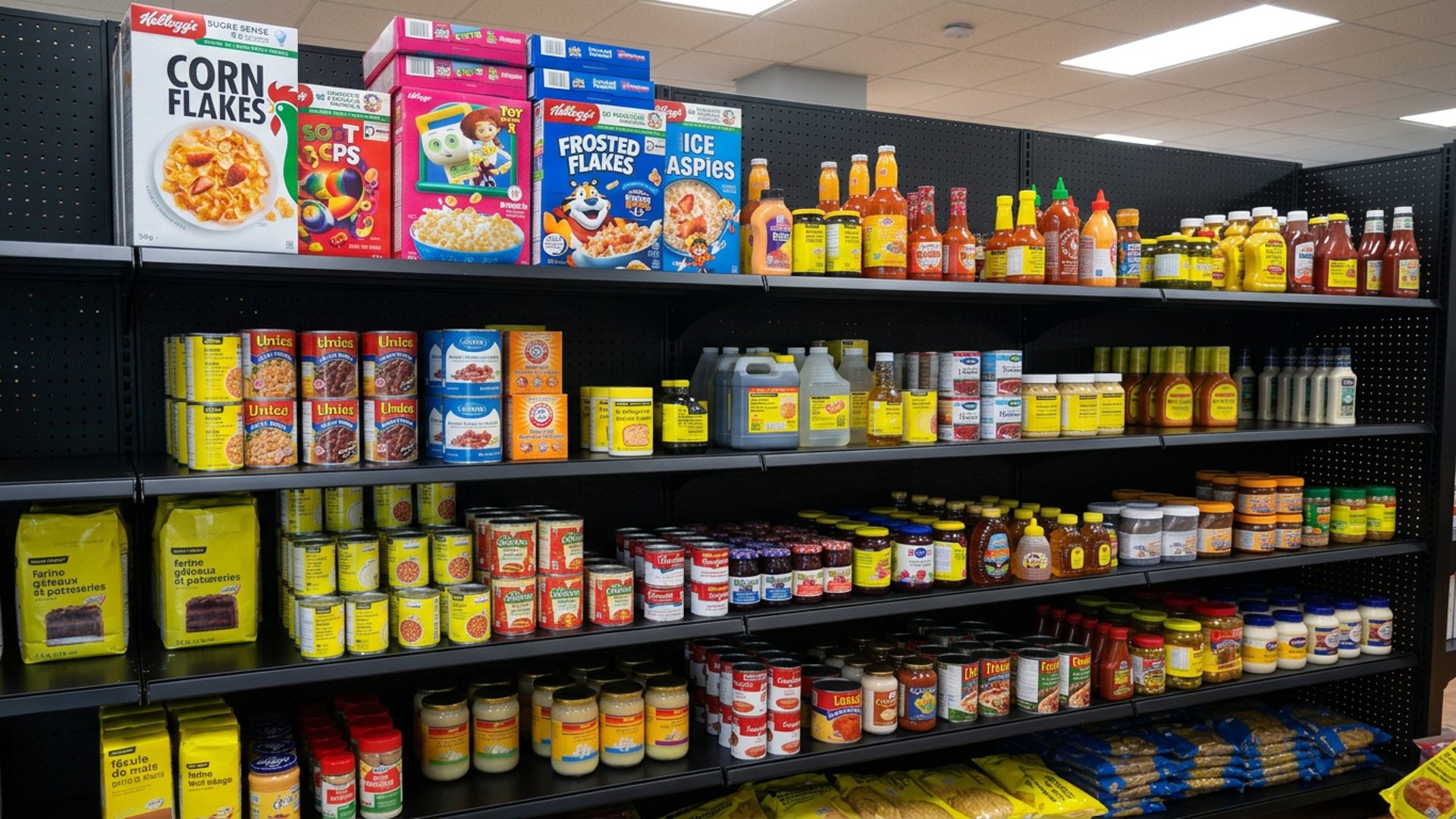 Dry goods and canned foods